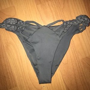 Frankie’s Bikinis gray bikini bottoms